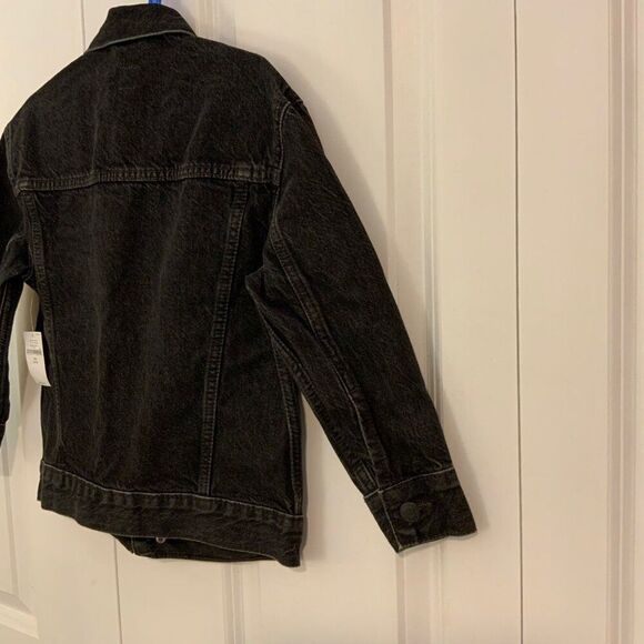 Gap Kids Black Denim Button Front Cotton Jacket XS Youth New - Picture 9 of 9